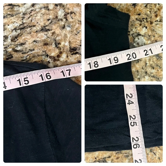 Caslon Womens Size XL NAVY slub Knit Short Sleeve Sequin Modest  Cotton Tee Boho - Picture 5 of 10